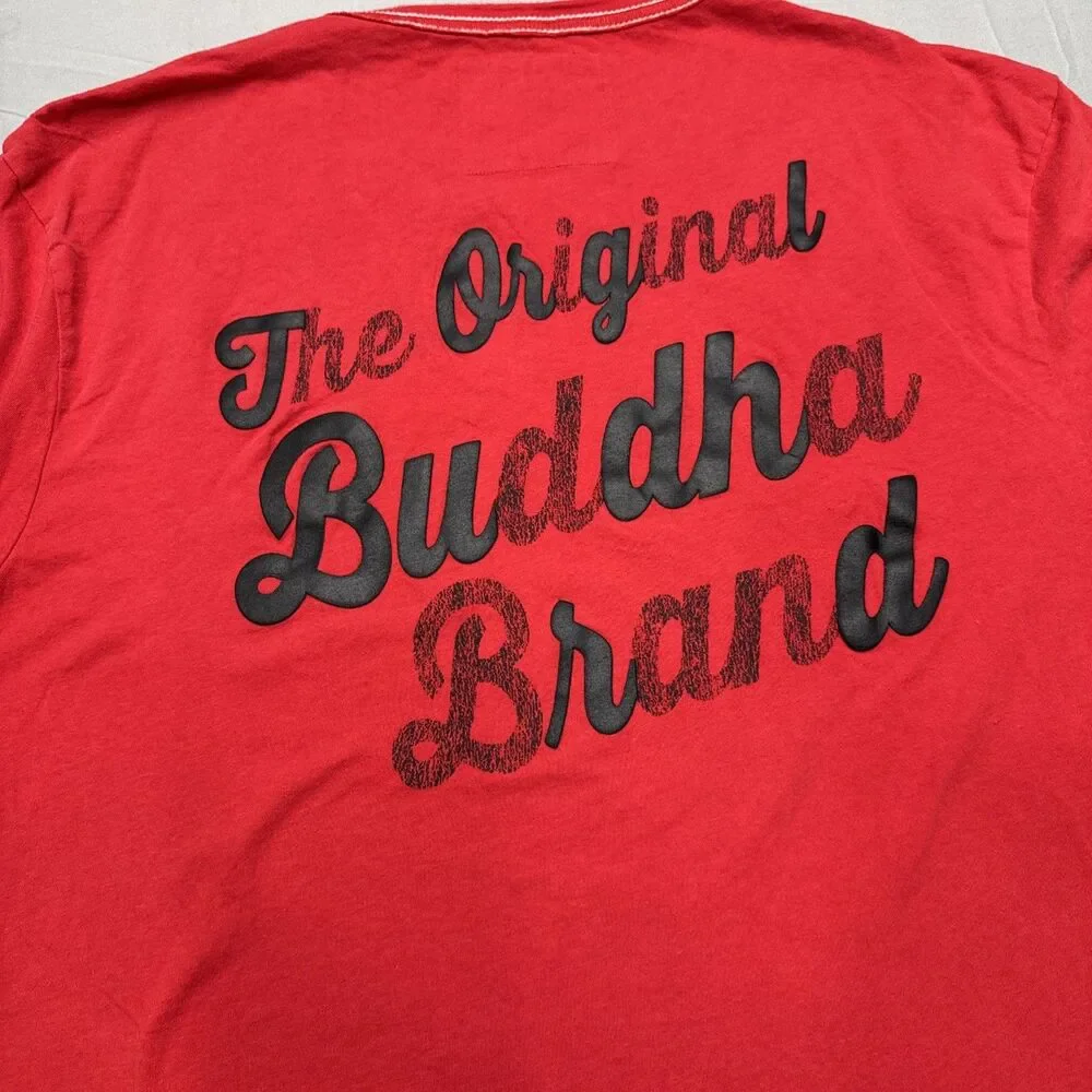 Vintage True Religion Buddha T Shirt Mens XXXL Red Y2K Graphic Tee Rare